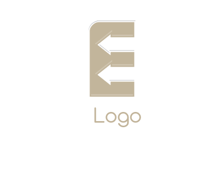 arrows inside the letter e logo