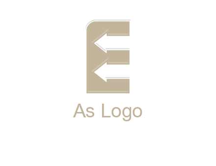 arrows inside the letter e logo
