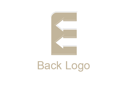 arrows inside the letter e logo