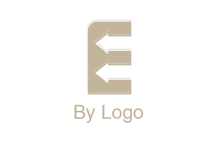arrows inside the letter e logo