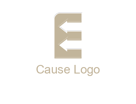 arrows inside the letter e logo