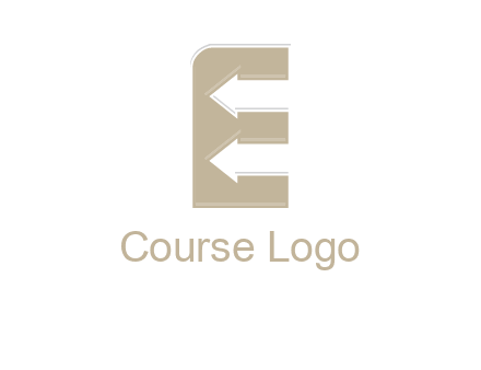 arrows inside the letter e logo