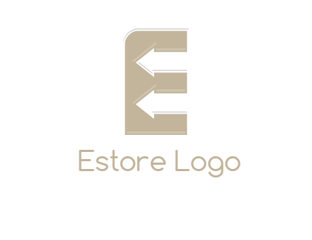 arrows inside the letter e logo