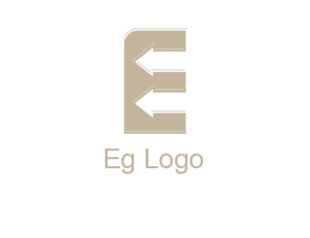 arrows inside the letter e logo