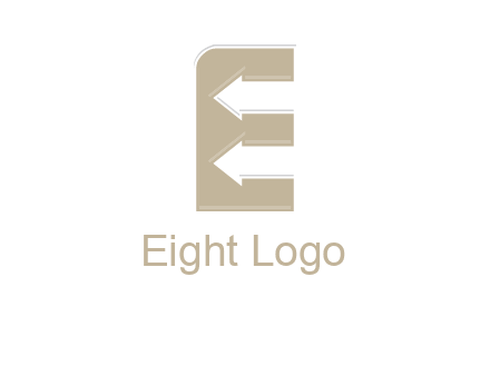 arrows inside the letter e logo