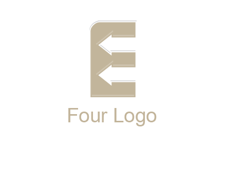 arrows inside the letter e logo