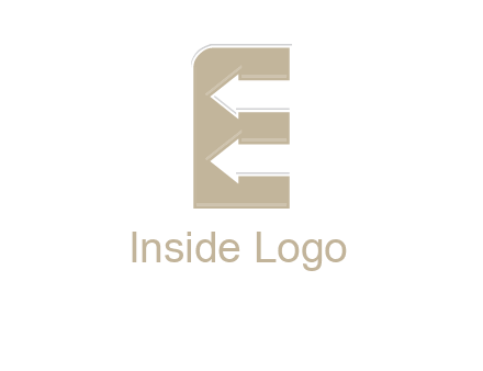 arrows inside the letter e logo