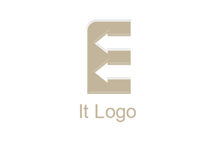 arrows inside the letter e logo
