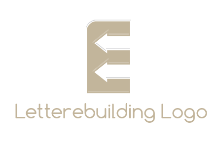 arrows inside the letter e logo