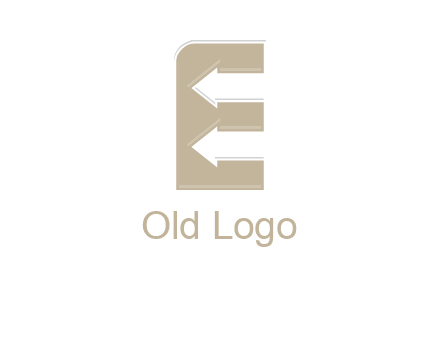 arrows inside the letter e logo
