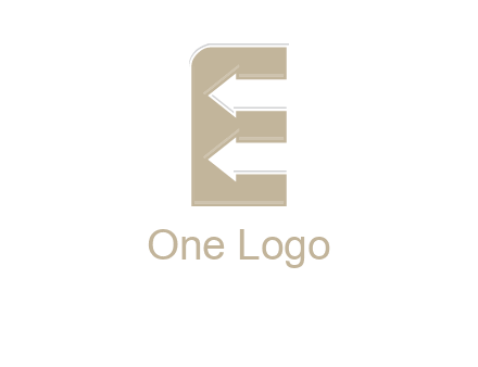 arrows inside the letter e logo