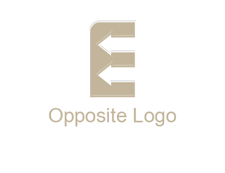 arrows inside the letter e logo