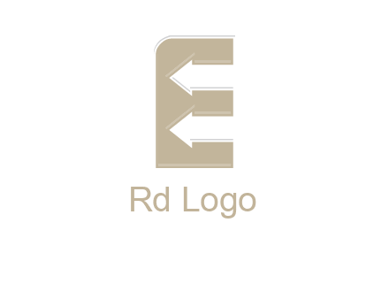 arrows inside the letter e logo