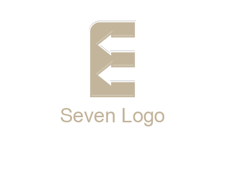 arrows inside the letter e logo