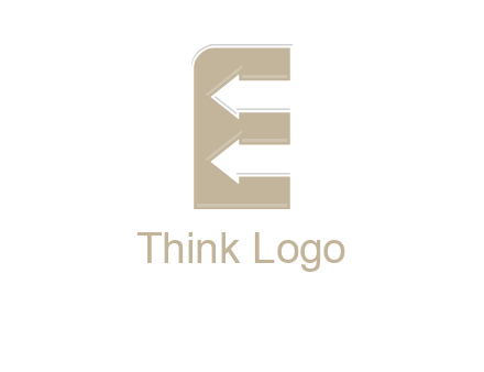 arrows inside the letter e logo