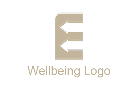 arrows inside the letter e logo