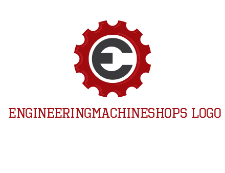 letter e inside the gear logo