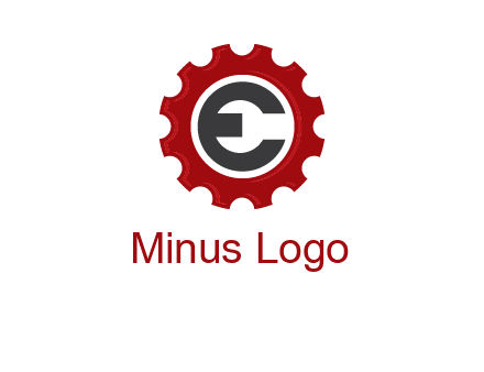 letter e inside the gear logo
