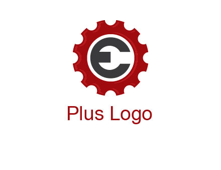 letter e inside the gear logo