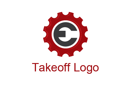 letter e inside the gear logo