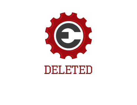 letter e inside the gear logo