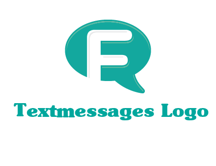 letter f inside the speech bubble logo