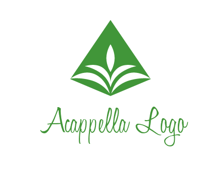 abstract plant in rhombus agriculture logo