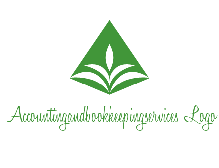 abstract plant in rhombus agriculture logo