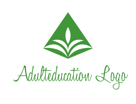 abstract plant in rhombus agriculture logo