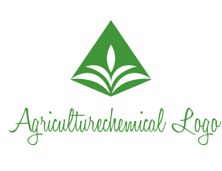abstract plant in rhombus agriculture logo