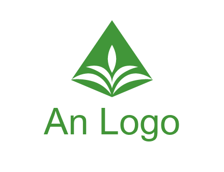 abstract plant in rhombus agriculture logo