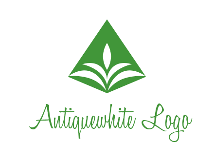 abstract plant in rhombus agriculture logo