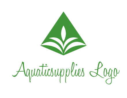 abstract plant in rhombus agriculture logo