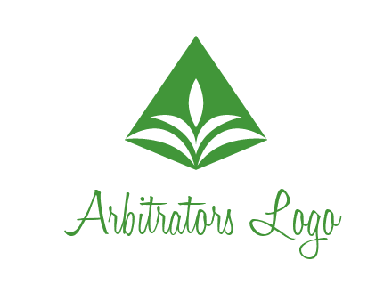 abstract plant in rhombus agriculture logo