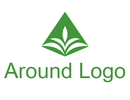 abstract plant in rhombus agriculture logo