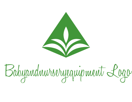 abstract plant in rhombus agriculture logo