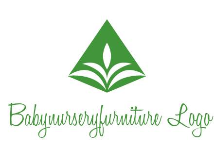 abstract plant in rhombus agriculture logo