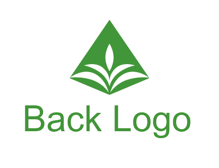 abstract plant in rhombus agriculture logo