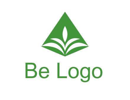 abstract plant in rhombus agriculture logo