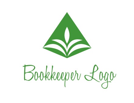 abstract plant in rhombus agriculture logo