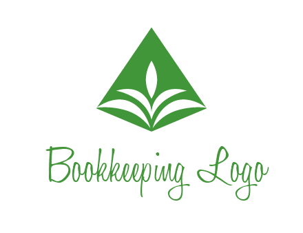 abstract plant in rhombus agriculture logo