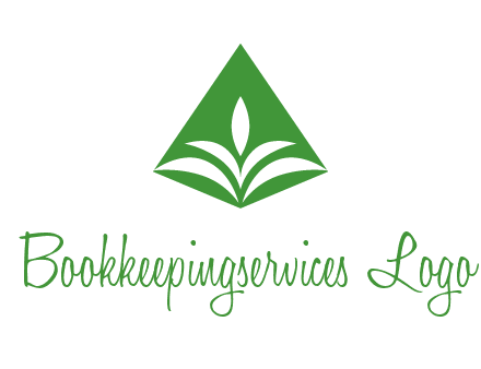 abstract plant in rhombus agriculture logo