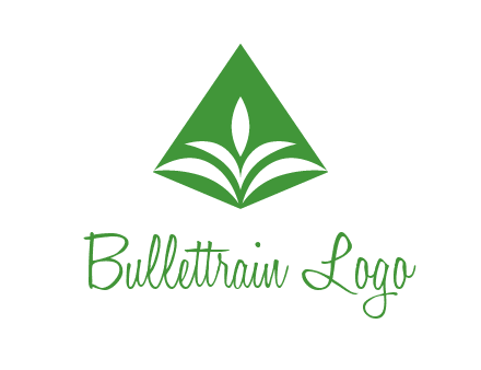 abstract plant in rhombus agriculture logo