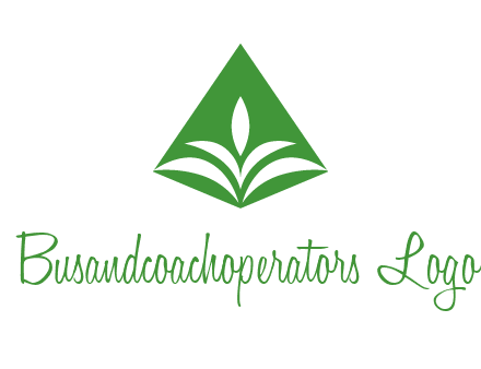 abstract plant in rhombus agriculture logo