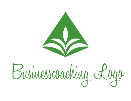 abstract plant in rhombus agriculture logo