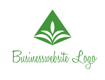 abstract plant in rhombus agriculture logo