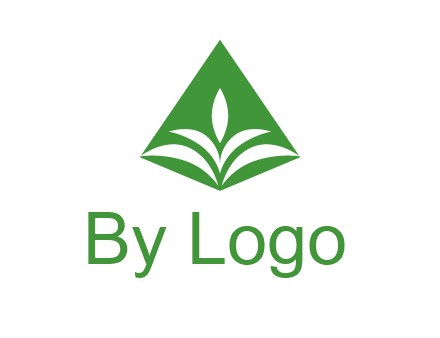 abstract plant in rhombus agriculture logo