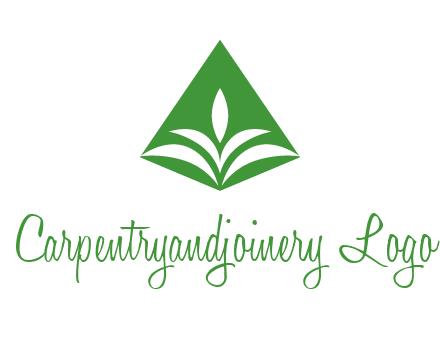 abstract plant in rhombus agriculture logo