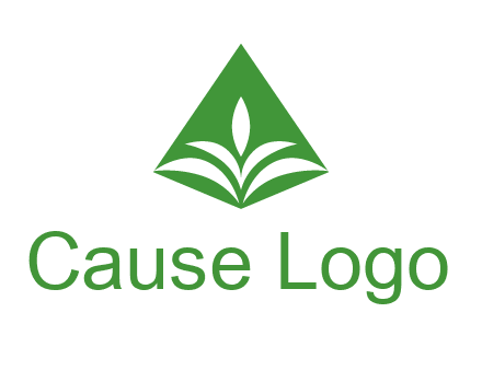 abstract plant in rhombus agriculture logo