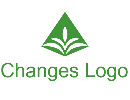 abstract plant in rhombus agriculture logo